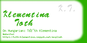 klementina toth business card